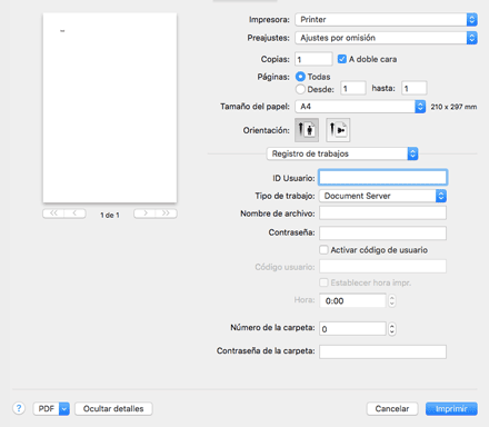 Ilustración de la pantalla del driver