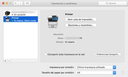 Ilustración de la pantalla del driver