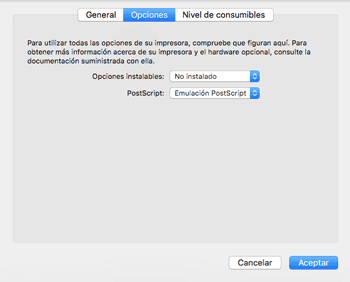 Ilustración de la pantalla del driver