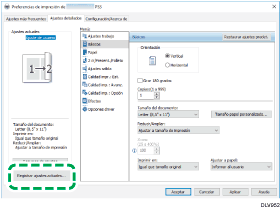Ilustración de la pantalla del driver