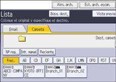 Ilustración de la pantalla del panel de mandos