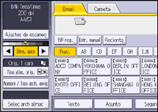 Ilustración de la pantalla del panel de mandos