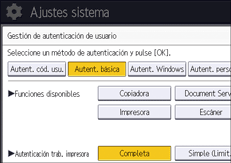 Ilustración de la pantalla del panel de mandos