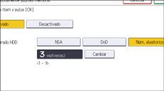 Ilustración de la pantalla del panel de mandos