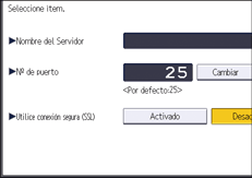 Ilustración de la pantalla del panel de mandos