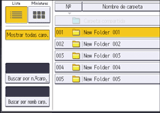 Ilustración de la pantalla del panel de mandos