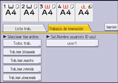 Ilustración de la pantalla del panel de mandos