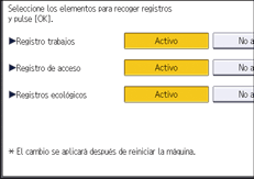 Ilustración de la pantalla del panel de mandos