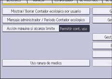 Ilustración de la pantalla del panel de mandos