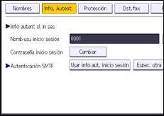 Ilustración de la pantalla del panel de mandos
