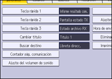Ilustración de la pantalla del panel de mandos