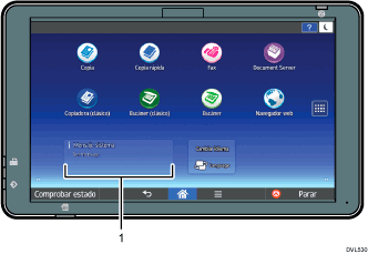 Ilustración del panel de mandos, ilustración con llamadas numeradas