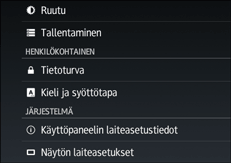 Käyttöpaneelin näyttö