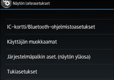 Käyttöpaneelin näyttö