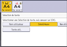 Illustration de l'écran du panneau de commande