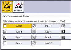 Illustration de l'écran du panneau de commande