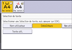 Illustration de l'écran du panneau de commande