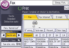 Illustration de l'écran du panneau de commande