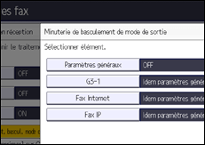 Illustration de l'écran du panneau de commande