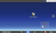 Illustration de l'écran du panneau de commande