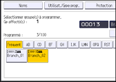 Illustration de l'écran du panneau de commande