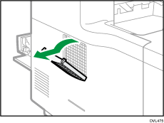 Illustration du capot du filtre