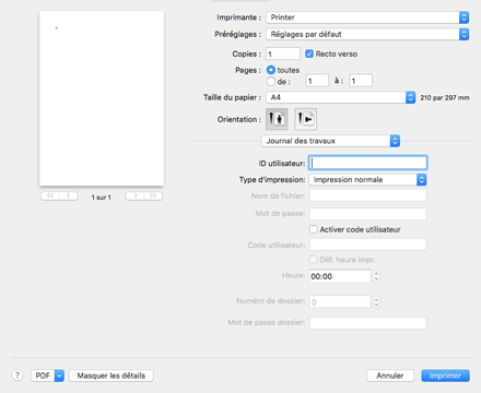 Illustration de l'écran Pilote