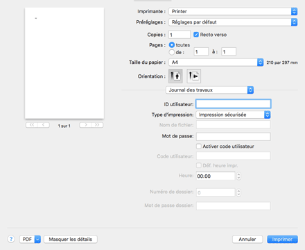 Illustration de l'écran Pilote