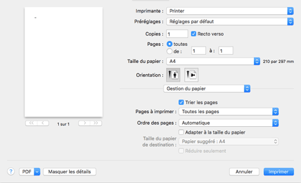 Illustration de l'écran Pilote