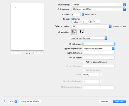 Illustration de l'écran Pilote