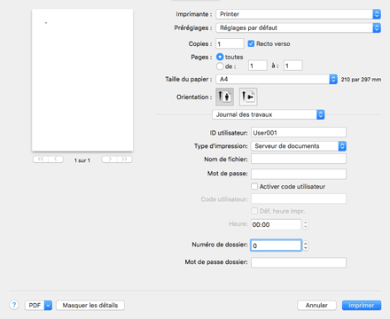 Illustration de l'écran Pilote