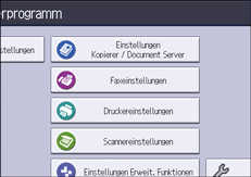 Illustration de l'écran du panneau de commande