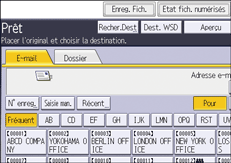 Illustration de l'écran du panneau de commande