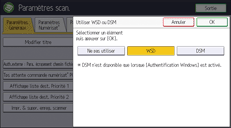 Illustration de l'écran du panneau de commande
