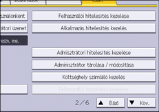A kezelőpanel ismertetése