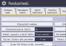 A kezelőpanel ismertetése