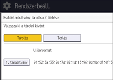 A kezelőpanel ismertetése