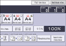 A kezelőpanel ismertetése