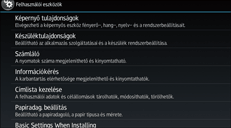 A kezelőpanel ismertetése