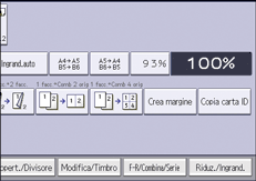 Illustrazione della schermata sul pannello di controllo