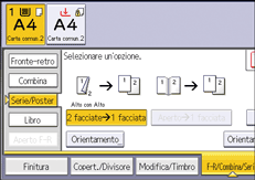 Illustrazione della schermata sul pannello di controllo