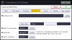 Illustrazione della schermata sul pannello di controllo