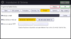 Illustrazione della schermata sul pannello di controllo