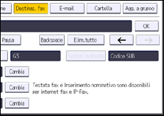 Illustrazione della schermata sul pannello di controllo