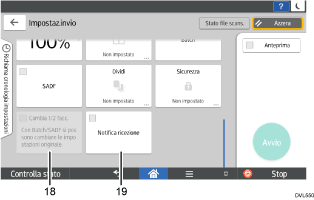 Illustrazione numerata pannello di controllo