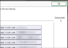 Illustrazione della schermata sul pannello di controllo