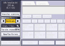 Illustrazione della schermata sul pannello di controllo