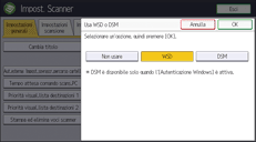 Illustrazione della schermata sul pannello di controllo