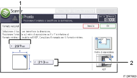 Illustrazione numerata pannello di controllo