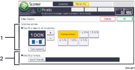 Illustrazione numerata pannello di controllo
